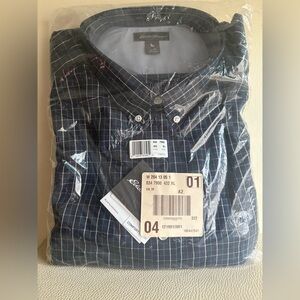 Eddie Bauer Blue Plaid Button-Up Shirt NWT